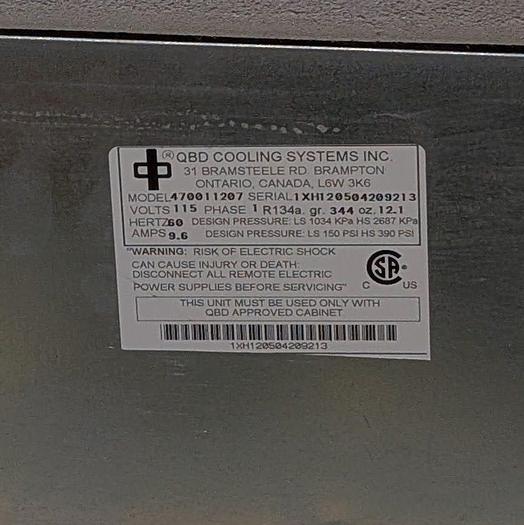 Used QBD COOLING SYSTEMS INC. 470011207