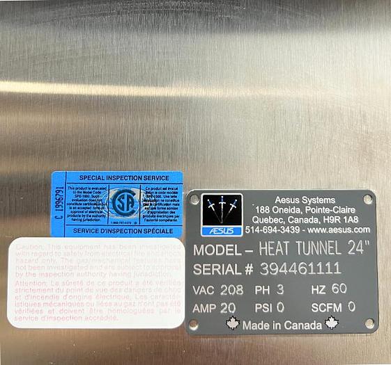 D'occasion AESUS HEAT TUNNEL 24'' - Tunnel chauffant électrique