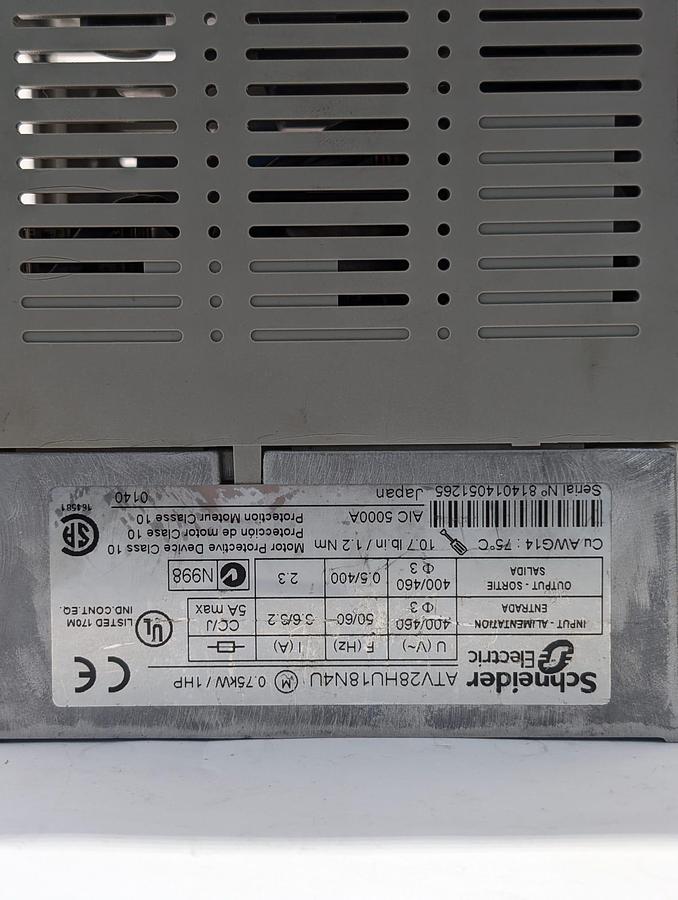 Used Schneider Electric ATV28HU18N4U