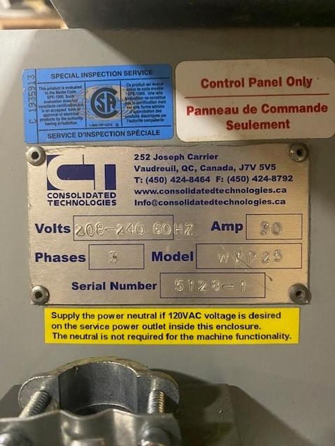 Used Consolidated Technologies WTP25 - Encaisseuse automatique