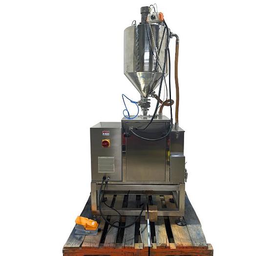 D'occasion Semi-automatic piston filler with heated hopper and agitator