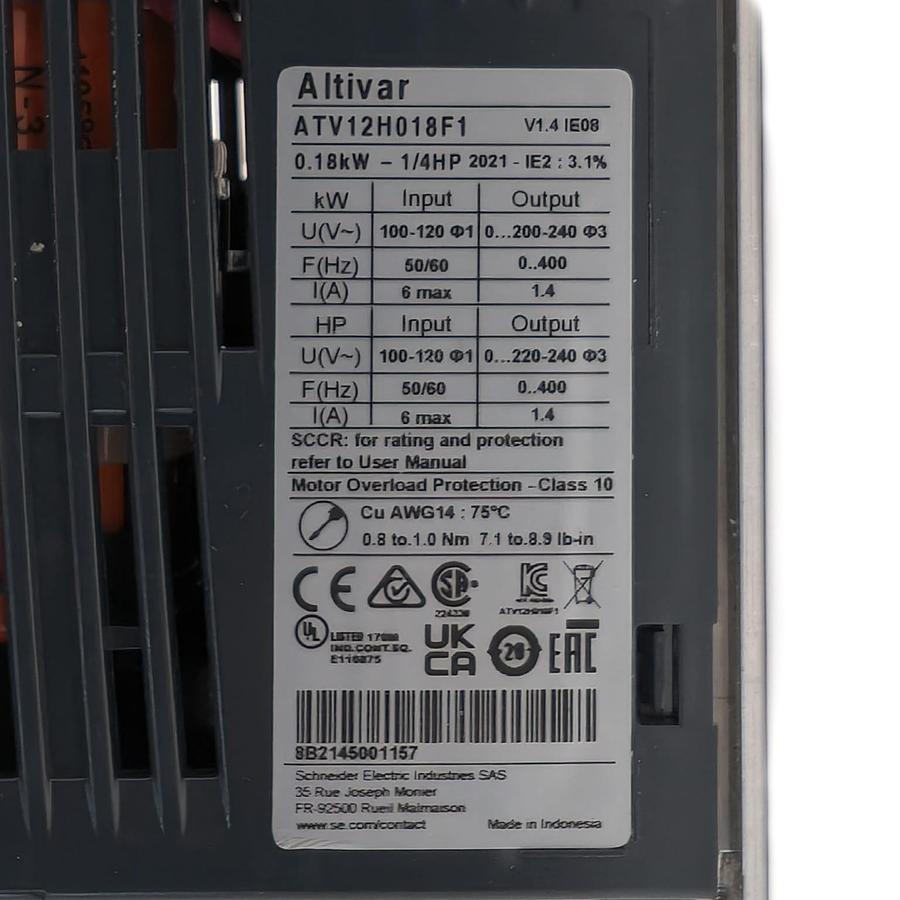 Used Schneider Electric Altivar 12 ATV12H018F1