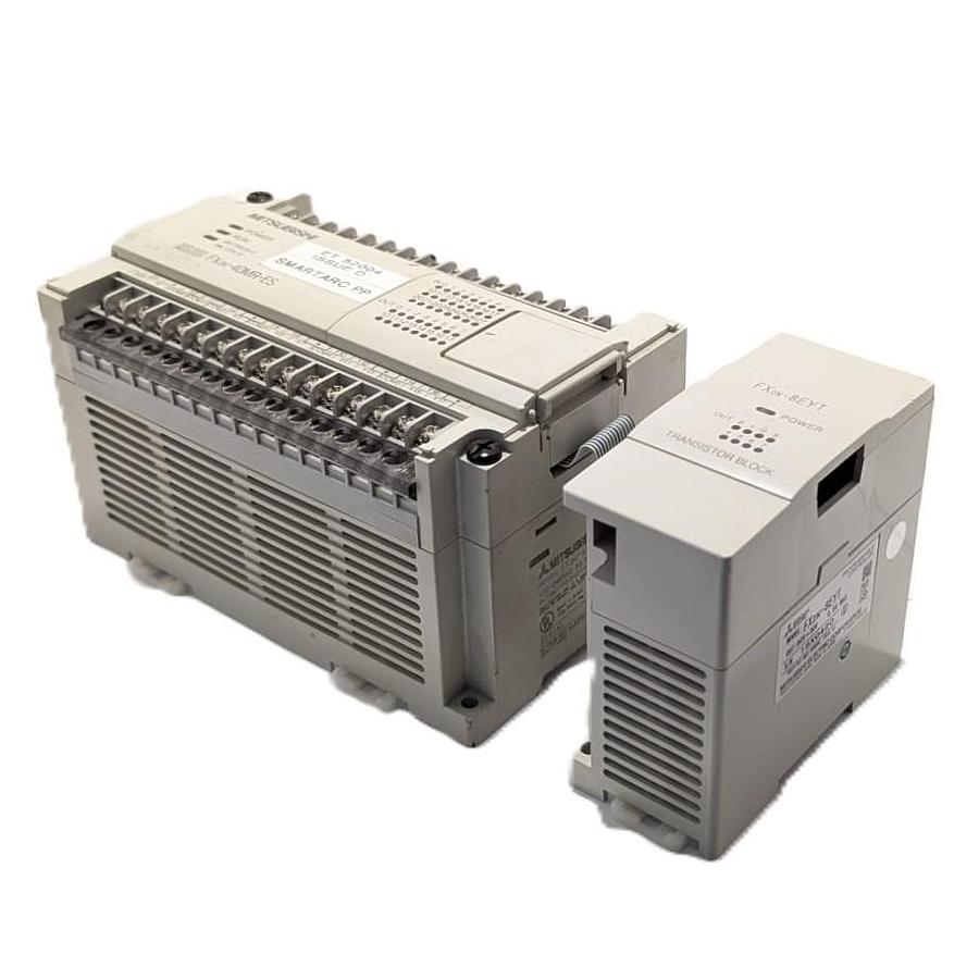 Used 1997 Mitsubishi MELSEC FX0N-40MR-ES/UL + FX2N-8EYT