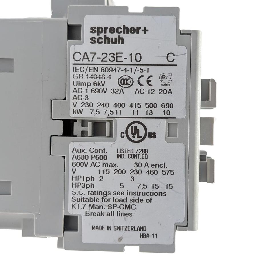 Used Sprecher+Schuh CA7-23E-10