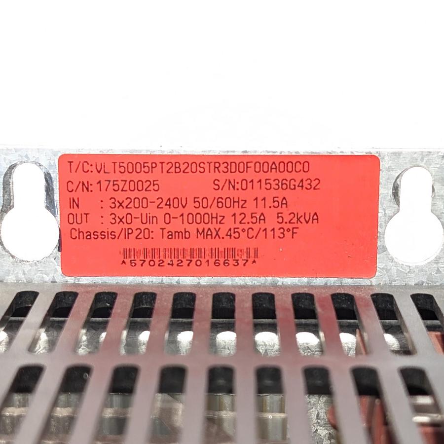 Used DANFOSS  VLT® 5000 VLT5005PT2B20STR3DOF00A00CO