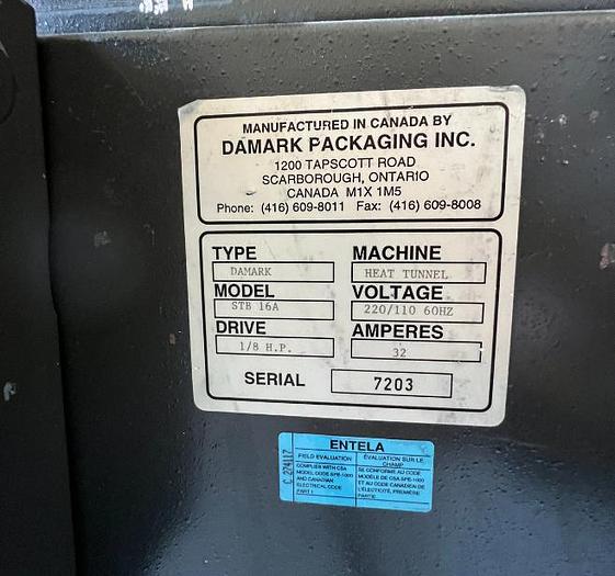 Used DAMARK SMC 1620 / STB 16A - Ensemble scelleuse en L & tunnel chauffant