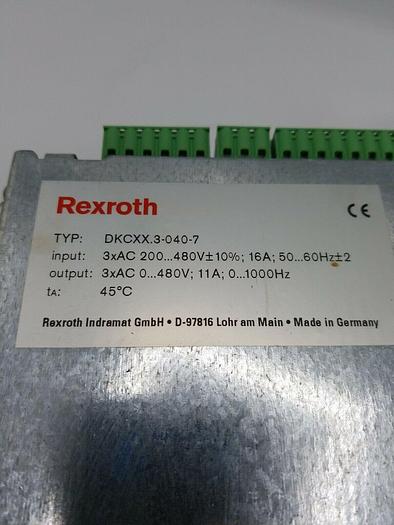 Used Rexroth DKCXX.3-040-7 Ecodrive Servo Drive. DKC01.3-040-7-FW UPS RED SAME DAY!