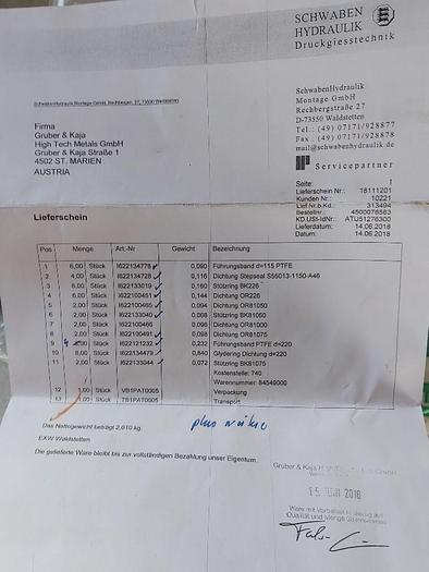 Usado Cilindro multiplicador para máquina de fundición a presión TF 1350, SC1400, 162007110, Italpress, usado - reacondicionado