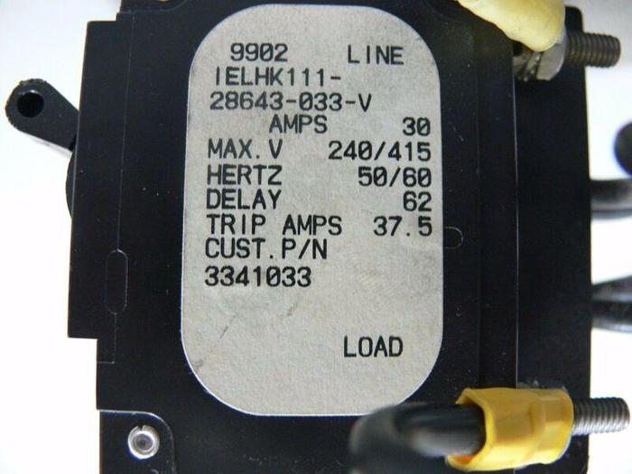 Used Schaffner AE 1601046A Power Line Filter w/ 30 amp Breakers FS4155-45-07-1