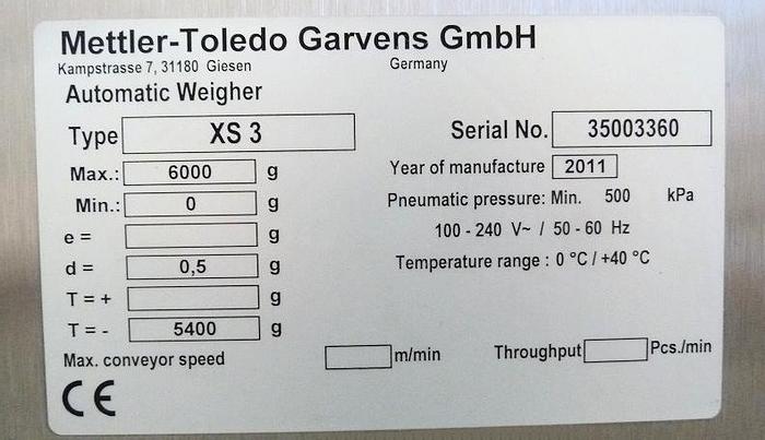 Used R 15002 E - Checkweigher GARVENS XS 3 for Cases / Boxes