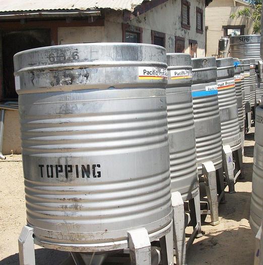 Used Bin, 28 CF, 304 S/st, 38" x 34", 211 Gal, Liquid, Tote, #L741303