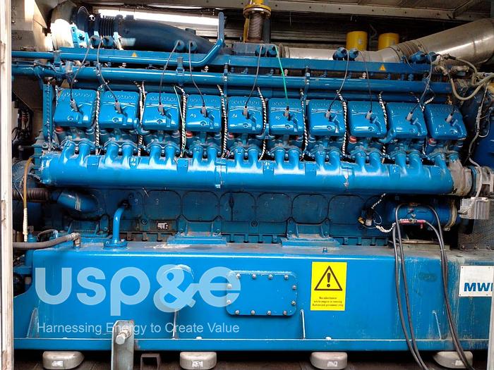 Used 2 MW 2011 Used MWM TCG2020V20 Natural Gas Generator