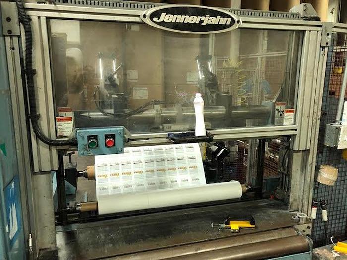 Used 36" WIDE JENNERJAHN MODEL JJM AD ROLL CONVERTER 6" DIAMETER REWIND