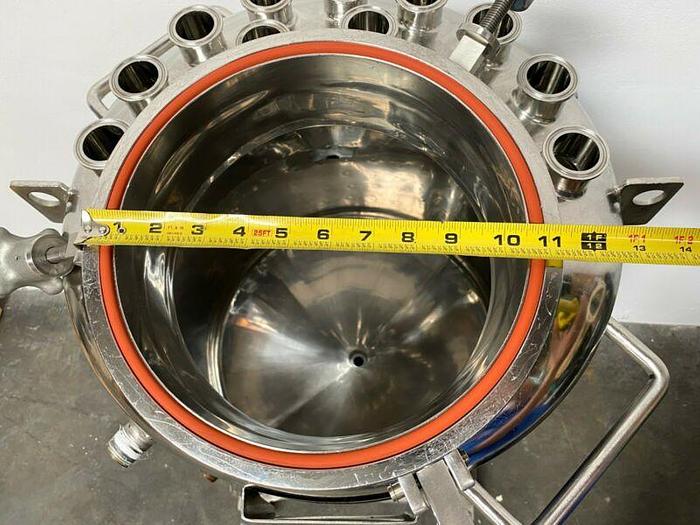 Used Bulling 80 Liter Stainless Steel Dimple Jacketed Tank 60 PSI / FV & Bottom Drain
