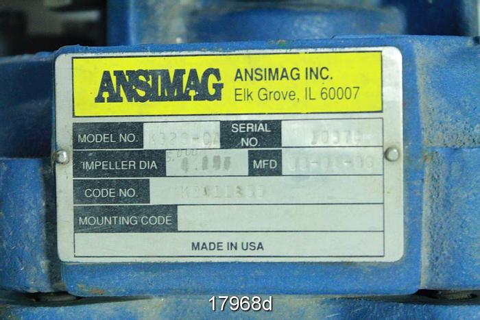 Used Amsimag K326-CA Pump, 2 X 3 X 5, 5" Impeller #17968