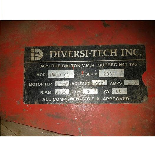 Used DIVERSITECH FRED 01 FUME TRACKING DUST COLLECTOR UNIT