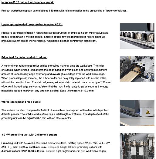 Used 2017 Felder Termpora 60.12 Edgebander