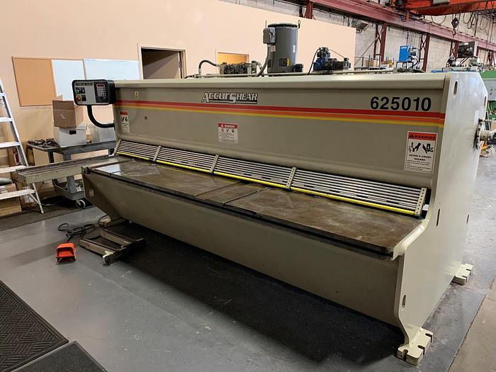 1/4" X 10' ACCURSHEAR, 2011, HYDRAULIC SHEAR