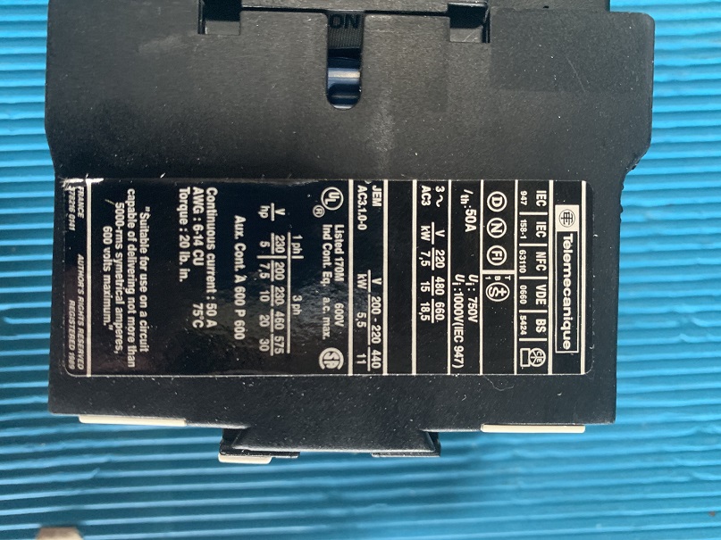 Used Telemecanique Contactor LC1-D3210P7