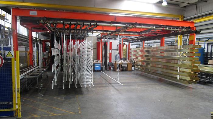 Used Powder Coating Line for Aluminum Profile Extrusions: EX-484