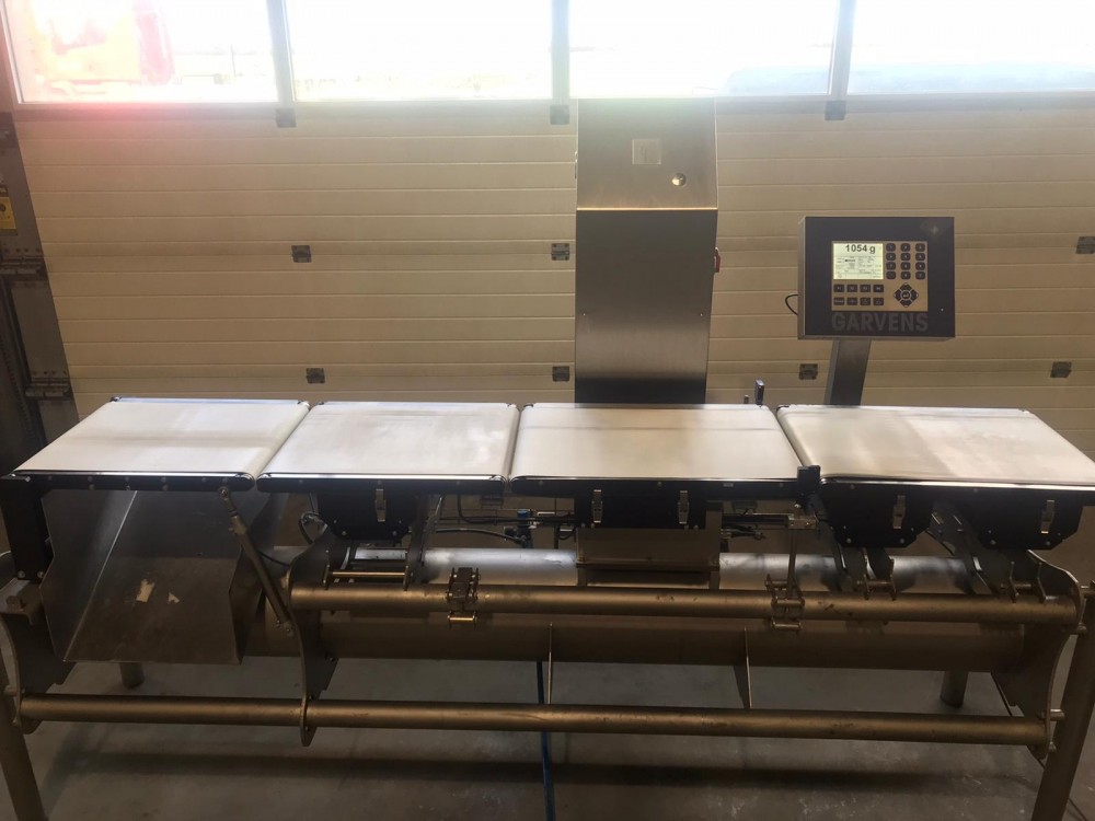Used Garvens checkweigher with reject
