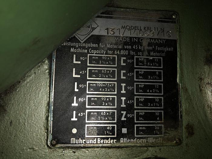 Gebruikt Mubea Muhr & Bender KBL 11 N