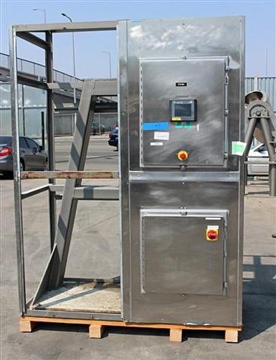 Used 60 CU. FT. GEMCOMATIC SLANT CONE BLENDER WITH DRUM LIFT - S/S