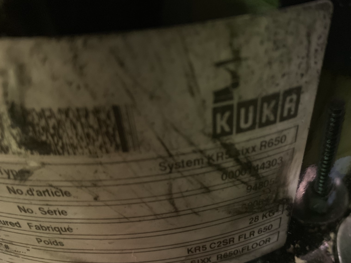 Used KUKA KR 5 SIXX R650 6 AXIS CNC ROBOT