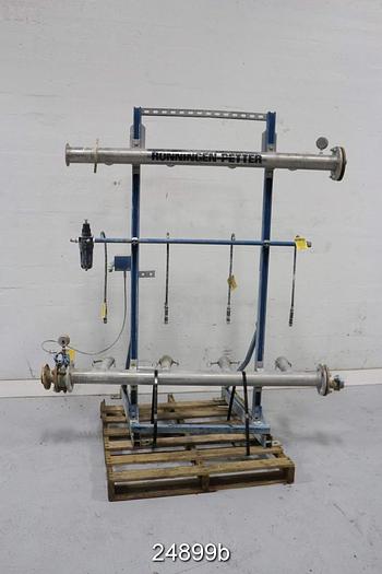 Used Ronningen Petter SS A 204 VIB ST Canister Filter Bank, 4 Filters, Frame And Headers Only #24899