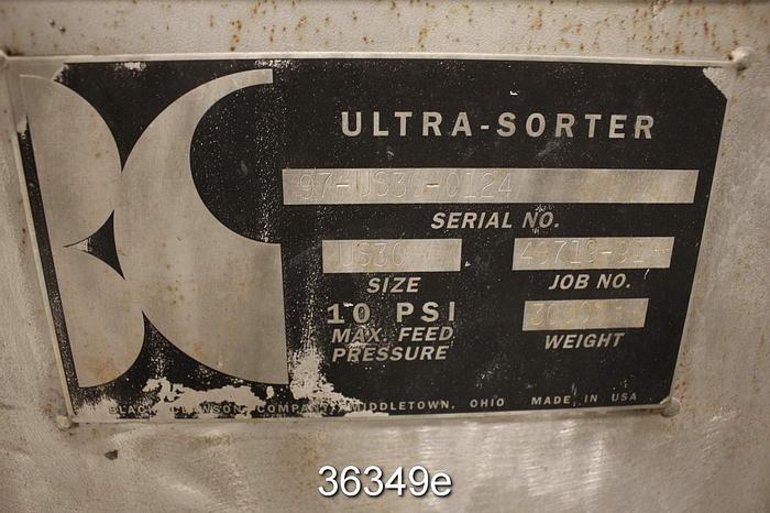Used Black Clawson 97-US30-0124 Ultra Sorter #36349