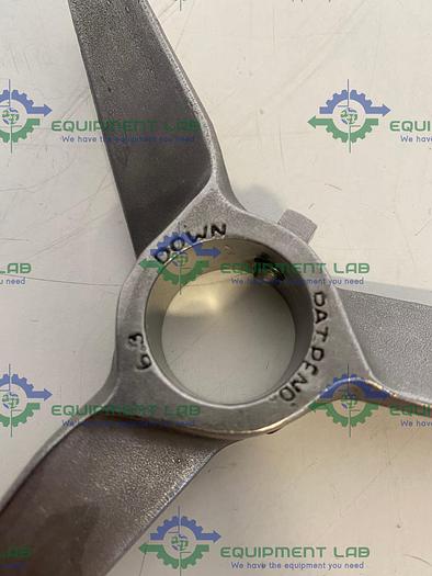 Used 6" Stainless Steel Axial Flow Impeller Blade, 3 Blade w/ 1" Bore