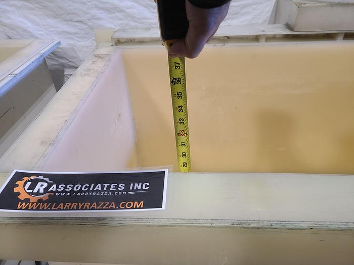 Used PVC Plastic Tank Double Wall with side and bottom support 70" x 28" x 29" Hot Liquid