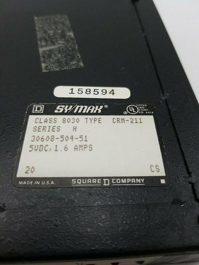 Used Square D Sy/Max Class 8030 , Type CRM-211 , Series H
