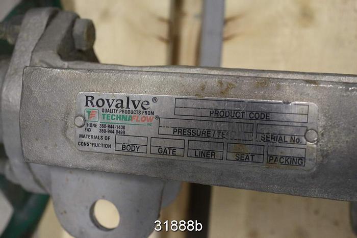 Used Rovalve 8" Hand Operated Knife Gate Valve #31888