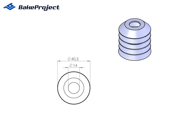 Suction cup 40 mm Soft Colour Light Blue