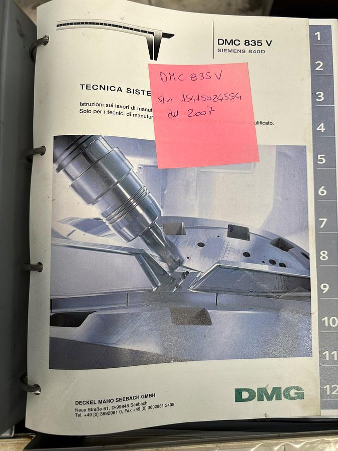 Usato ELETTROMANDRINO DECKEL MAHO DMG DMC 835 V