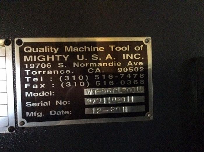 Used VIPER VT-36 CNC Lathe, FANUC OI-TD, 20"Chk, SR, 4028 Cutting Hrs, 2012