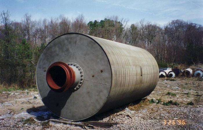 Used Impco 0800X1600 Washer Thickener, 8 Ft. Dia X 16 Ft. Long, With Cylinder, 24.5" Trunnion, 24.5" Tail Trunnion, C24-L10 317 Lh Cl02 Washer, 317 Stainless Steel #22973