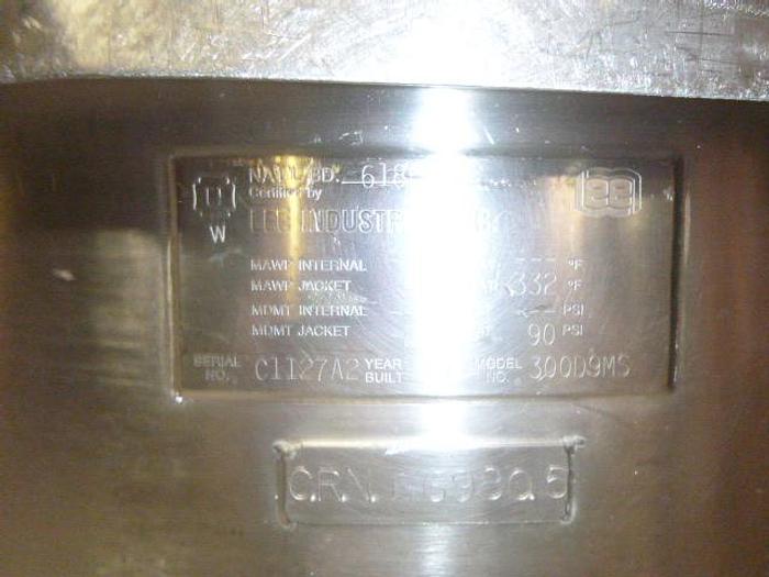 Used Lee Industries Kettle w/Dual Motion Scrape Surface Agitation; Md#300D9MS; 300G