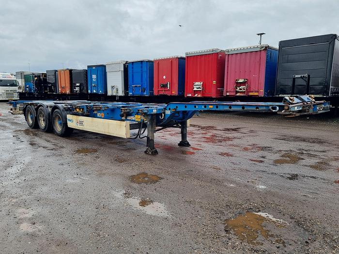 Used 2006 Krone 3 AXLE CONTAINER CHASSIS ALL CONNECTIONS BPW DRUM