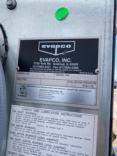 Used 2019 EVAPCO ATWB-4 3P12-Z Closed Type Cooling Tower