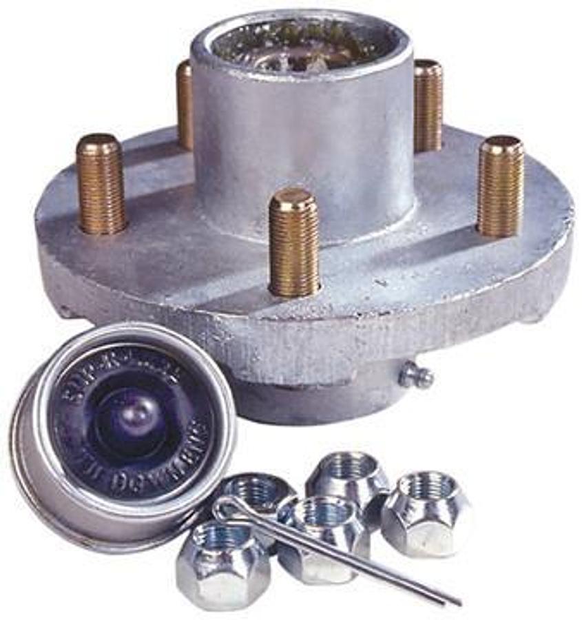 Super Lube Preassembled Hub Kit - 5 Stud - 1350lb. - 1 1/16in. Bearings