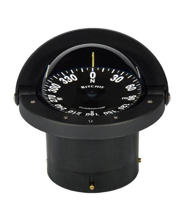 Navigator Flush Mount Compass - Flat Dial - Black