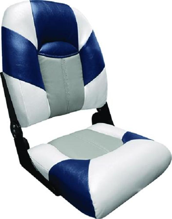 Baja Series High Back Seat - Brite White/Hot Teal