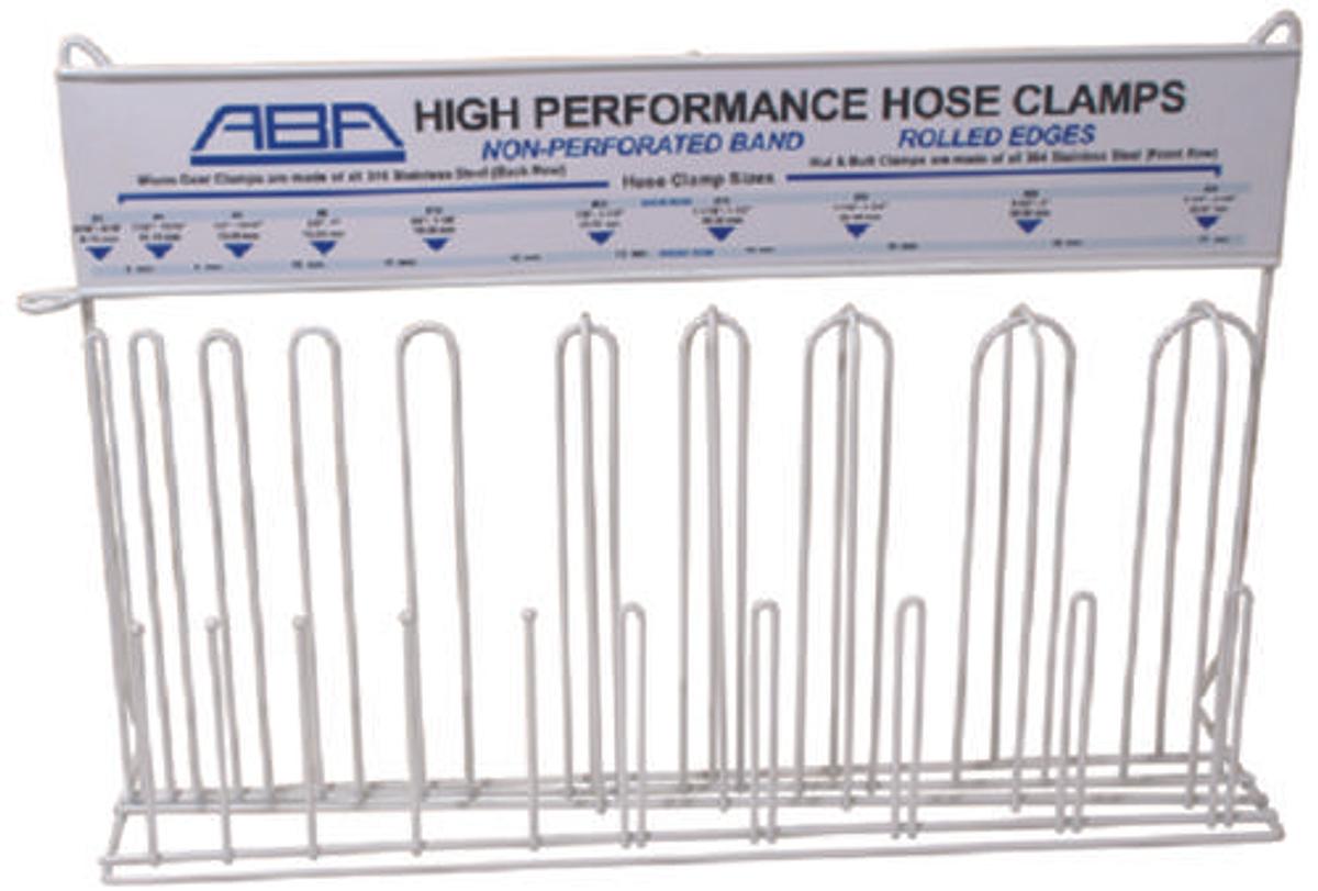 Aba Hose Clamp Counter Top Display Rack - 23 1/3in W x 12 1/2in H x 7in D