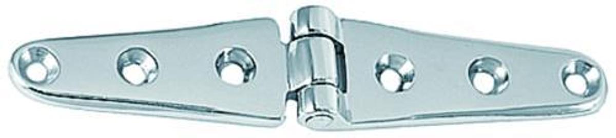 6in. Strap Hinges - Chrome Plated Brass