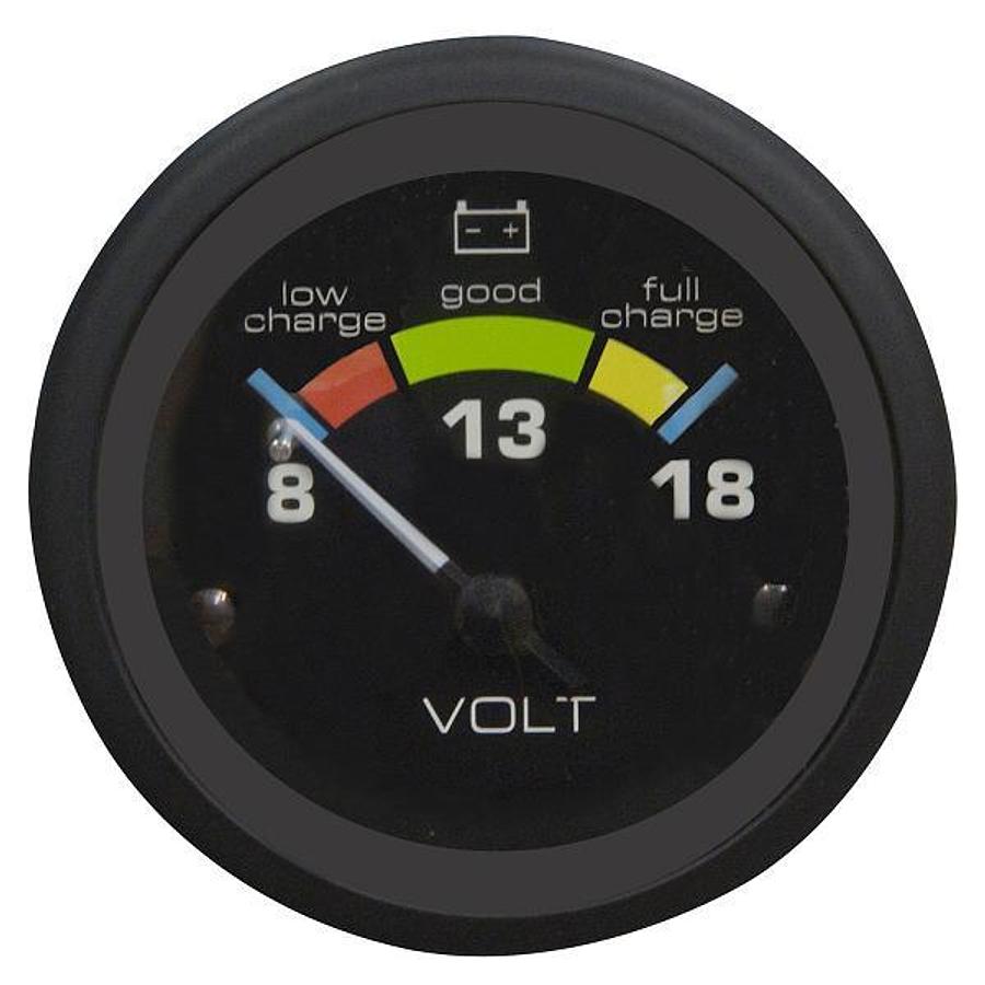 Eclipse 2in. 12V Battery Condition Indicator Gauge - 8-18V
