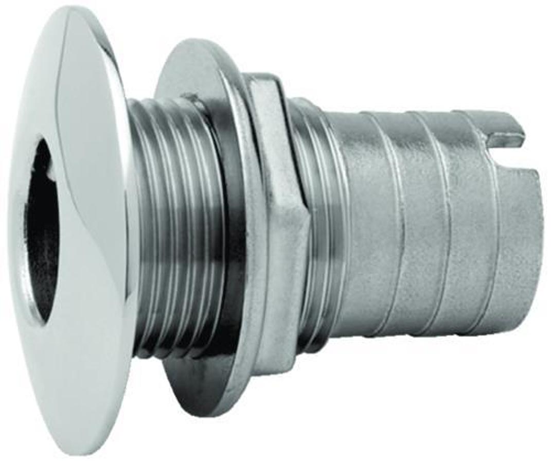 Stainless Steel Thru-Hull - 3/4in. Hose - 1-7/8in. Flange