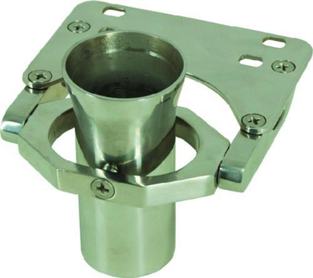 Bolt on Fishing Gimbal for Deck Chairs - Chrome Plated Brass