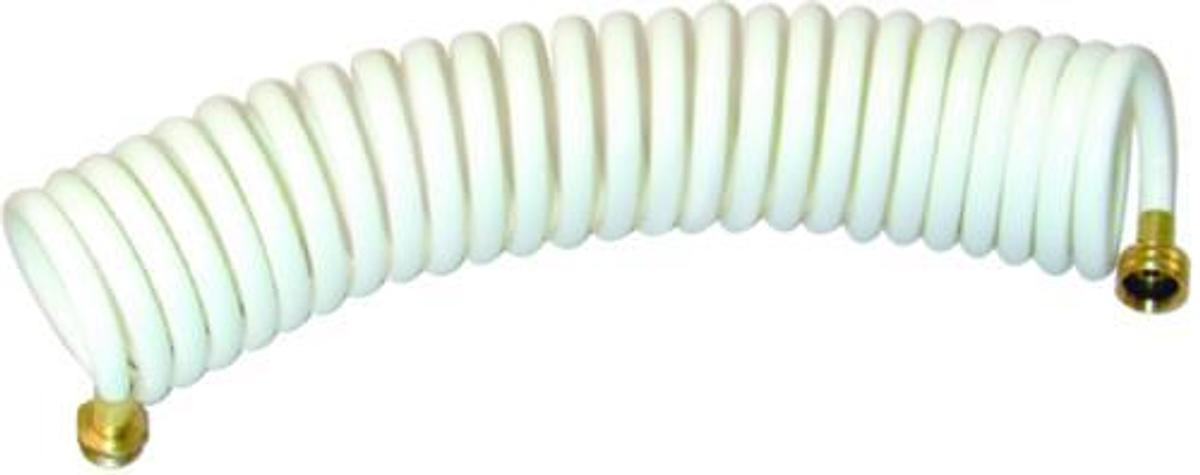 Coiled Wash Down Hose - 15ft. - White